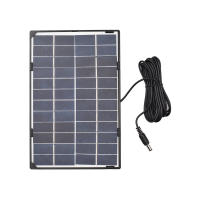 Panel Solar De 6W 12V Para Cámara De Seguridad Al Aire Libre Panel Solar Impermeable Para Farol De Calle Jardín Con Salida DC De 10ft - details 4