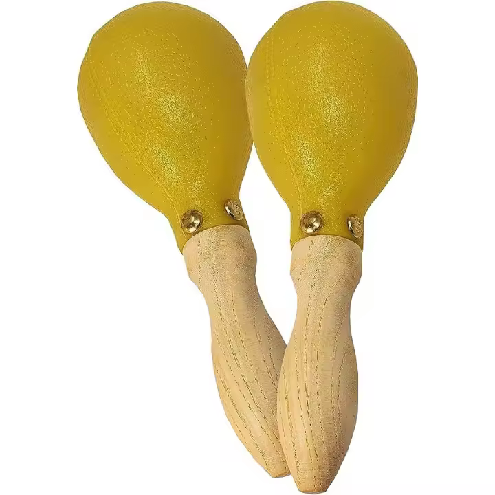 JM FOREST - Maracas LP01Y Par  Percusión de color amarillo perfectas para iniciación - 1