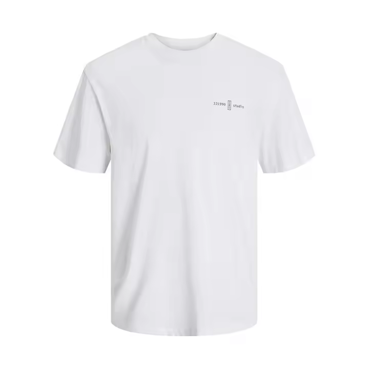 Jack&Jones - Camiseta Manga Corta para Hombre - Print Posterior - Blanco - Estilo Urbano - 1