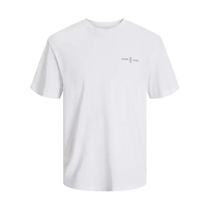 Jack&Jones - Camiseta Manga Corta para Hombre - Print Posterior - Blanco - Estilo Urbano - 1