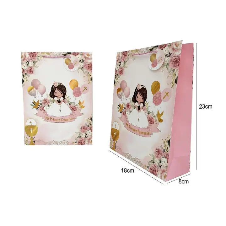 Flikehome - Bolsa de papel para regalo Comunión - Pack 12 Unidades - 1