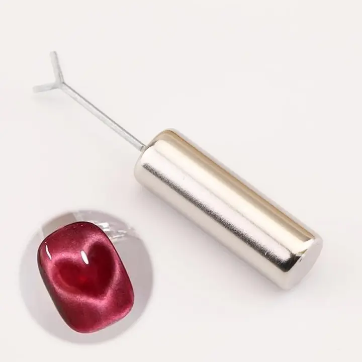 Imán de ojo de gato con forma de corazón para uñas, ideal para decorar uñas: crea un efecto de ojo de gato con forma de corazón sin esfuerzo (2 unidades) - 1