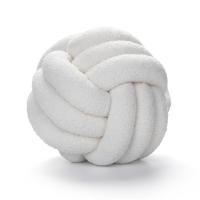 Cojín Decorativo De Lana Suave Con Nudo Manual Para Sala De Estar Y Cama JAF012 Almohada De Terciopelo Redondo Para Sofá Y Cama - details 6