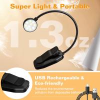 Luz De Libro Recargable USB 31 LEDs Luz De Lectura Portátil Con Clip Flexible Iluminación Cálida Y Fría Para Lectura Nocturna - details 2