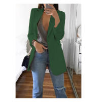 Chaqueta De Mujer Estilo Europeo Y Americano Casual Polo Cuello Redondo Ajustada Para Primavera Y Otoño 2024 Polyester Cotton - details 11