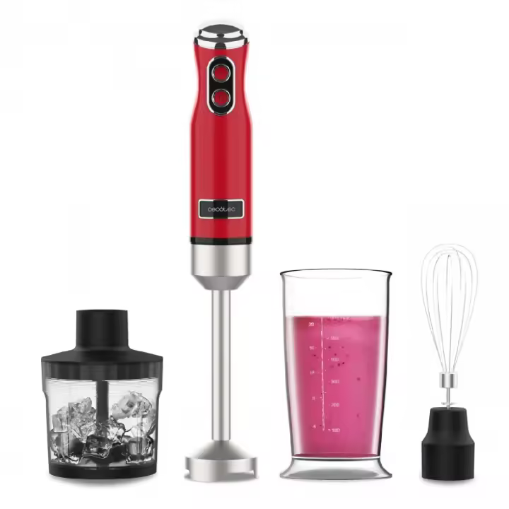 Cecotec Batidora de mano Power RetroRed 1200MAX Cream&Crush - 1