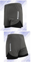 Shorts De Correr Para Hombre Con Bolsillos Cremallera Y Tela Transpirable Para Ejercicios Incluye Envolvente 2 En 1 - details 11
