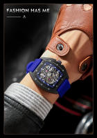 Reloj Mécanico LIGE Para Hombre Reloj De Pulsera De Lujo Negocios Cuadrado Correa De Silicona Resistente Al Agua 50M Moda Reloj Masculino Automático - details 8