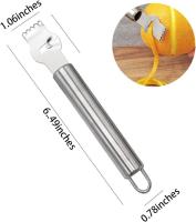 Pelador de Limón de 3 piezas, herramienta Manual para Pelar citricos, de Maple inoxidable, para cóceles, Limas y naranjas, utensilios de cocina. - details 4
