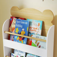 AIYAPLAY Librería Infantil de 3 Niveles Estantería para Libros Infantil Diseño de Osito para Sala de Juegos Dormitorio Guardería Natural - details 3