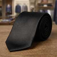 Ociodual OcioDual Corbata Negra Hombre, Corbatas de Hombre Modernas, Corbata Lisa Elegante para Traje de Boda, Negocios, Celebraciones, Eventos, Fiestas, Gravatas Hommes, Corbatas Estrechas - details 3