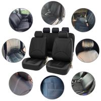 Fundas Universales para Asientos de Coche - Juego Complete de Protectores de Cuero PU - Accesorios Interiores para Automóviles - 9 Piezas - Nuevo - details 0