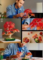 LEGO Botanical Bonsái de Arce Rojo Japonés  10348 - Planta Artificial con Hojas Rojas y Naranjas en Maceta - Maqueta para Construir para Adultos - Regalo de Decoración del Hogar para Mujeres y Hombres - details 0