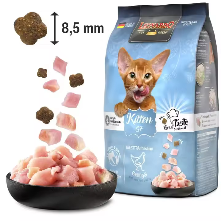 Leonardo Kitten Grain Free pienso con carne de ave fresca y sin cereales para gatitos hasta 1 año y madres gestantes y lactantes - 1