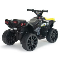 INJUSA Coche Eléctrico para Niño 6V Rojo -  Quad Racing para Niños 3 Años con Marcha Atrás + Luces LED + Sonidos + Pedal Acelerador + Freno Eléctrico + Batería 6V + Medidas 68 x 41 x 46 cm | Vehículo Eléctrico Niño y Niña | Color Rojo, Verde y Amarillo - details 2