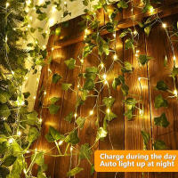 Luz De Cadena LED De Téramica Solar 2/5/10M Con Hojas De Maple Para Exterior Decoración De Jardín Y Boda Guirnalda De Luces Faeiras - details 1