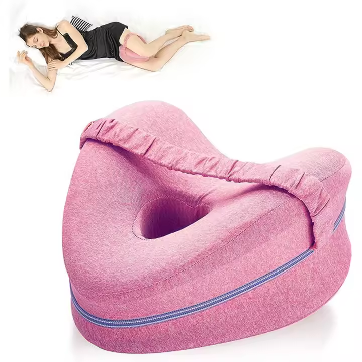 Almohada De Pierna De Espuma De Memoria De Algodón Body Memory Para Alivio Del Dolor Scoliose Cadera Articulación De La Rodilla Soporte Para Viaje Y Dormir - 1