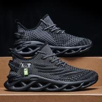 Zapatillas Deportivas YRZL Para Hombre Negras Transpirables Malla Antideslizantes Absorben Choques Casual Running Zapatos De Verano - details 0