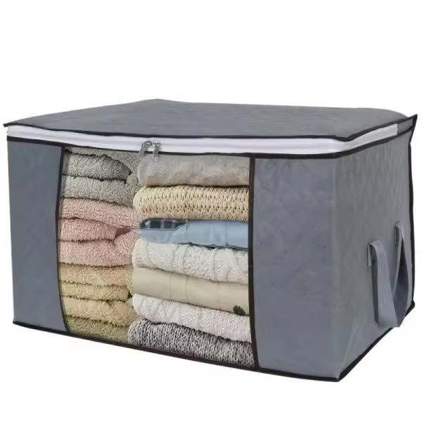 Storage bag for sheets, duvets, clothes 60x43x35 cm Grey 1-pack - 1