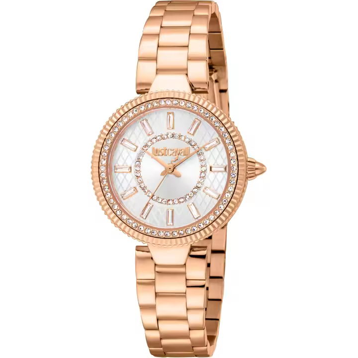 Reloj de pulsera Just Cavalli Just Cavalli Glam Chic Ostentatious - JC1L308M0075 correa color: Oro rosa Dial Gris plata Mujer - 1