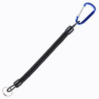 1PC Lanyard De Pesca Táctica Retráctil Con Resorte Elástico Portátil Para Camping Y Senderismo Cadena Antipérdida Para Teléfono Y Llaves Con Carabiner - details 10