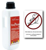 EXOPICAJE - Elimina los Problemas de picaje y arrancamiento de Plumas en Canarios, Loros, periquitos - 250 ml FINCA CASAREJO - details 0