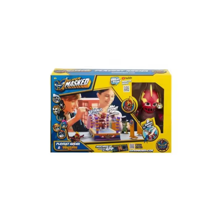 FLAIR - Super Masked - Ring de entrenamiento con figura  kohetekin - 16 cm que emite 8 sonidos -  Dinámico y Divertido - Regalo Interactivo - Edad recomendada mayores de  4 años - 1