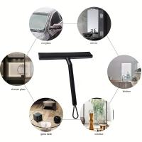 Limpia Ventanas Y Baño Con Cepillo De Silicona Negro/Blanco/Cenizo Herramienta De Limpieza Para Coche Y Ventanas Accesorios Con Gancho Porta Cepillo - details 2