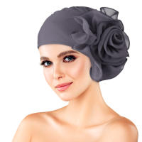 Nueva Bandana Africana Con Gran Flor De Encaje Para Mujer Gorra Elástica Antipérdida De Cabello Turban Para Bodas Y Fiestas Accesorios De Cabello - details 4
