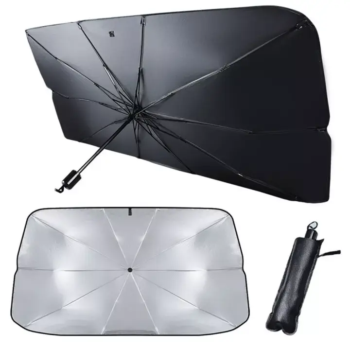 Parasol plegable  de coche delantero anti UV para todo tipo de coches medidas 79 x 140 cm     65 x 125 cm - 1