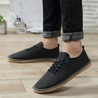 Zapatos Planos Casuales De Lino Clásicos Para Hombres Y Mujeres Mocasines De Canvas Moda Zapatería Pesca Talla Grande - details 12