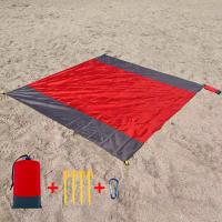 Outdoor Waterproof Picnic Blanket - Foldable Camping & Beach Mat with Storage Pocket, Polyester Plaid Ground Cover - details 15