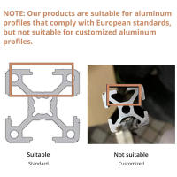 20pcs T Slot Aluminio Perfil L-Forma Soportes Internos Ocultos Con Tornillos Para Perfil De Aluminio Herramientas De Carpintería DIY - details 7
