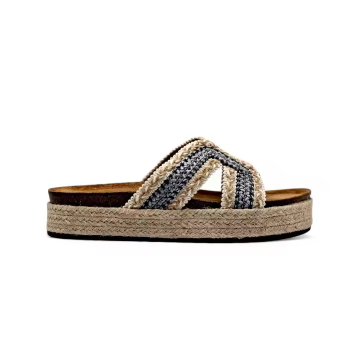 Emilie shoes, sandalias cuña con plataforma de yute, para mujer uso casual, ideal para un look de verano  a España Vacación Elegante De moda Bohemio Vacación De moda Guay Moda Oriental Elegante Trenzado Plain Bohemian Vacation Bohemio Fie - 1