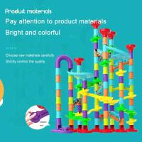 Juego De Bloques De Construcción DIY Para Niños Carril De Marmol Con Bola Laberinto 3D Regalo De Navidad Conjunto De 45/93/113/142 Piezas - details 2