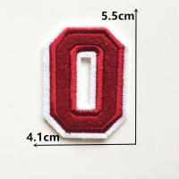 1PC Parche Bordado De Alfabeto Inglés Rojo A-Z Aplicación Para Ropa Bolsos Chaquetas Decoración De Iraón DIY Manualidades - details 15
