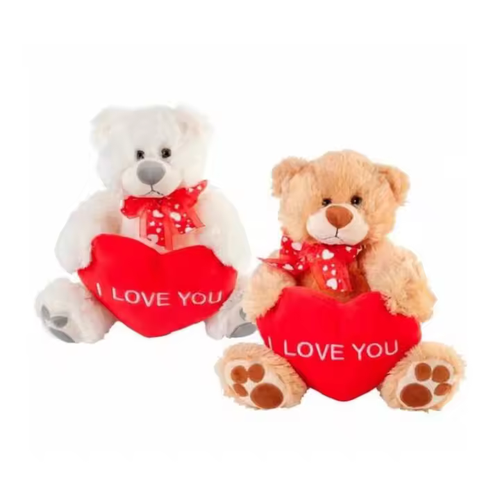 OSO CORAZON LOVE 50 CM. 2 COLORES SURTIDOS DE ARTESANIA BEATRIZ - 1
