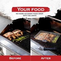 Cesta De Asado Portátil Para Camping Y Exteriores En Acero Inoxidable Gran Tamaño Con Palas Plegables Accesorios Para Pescado - details 1