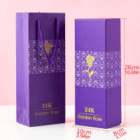Rosa Dorada 24K Artificial Colorida Flor Metálica Regalo Único Para Las Mujeres En Día De San Valentín Con Caja De Regalo Decoración - details 3