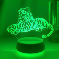 Luz Nocturna LED De Acrílico 3D Tigre Figura Para Dormitorio De Niños Luz De Sueño Decoración Para El Hogar Lámpara De Mesa Regalos - details 14