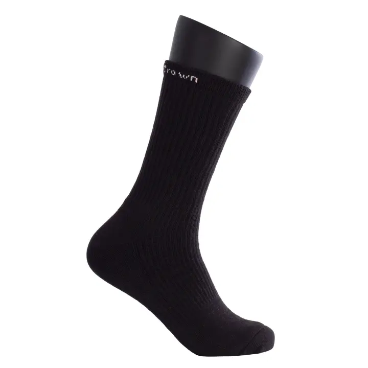 Black Crown - Pack Calcetines Black Crown Alto - 70% Poliéster, 28% Algodón, 2% Elastano - Set de 3 pares - Negro. - 1