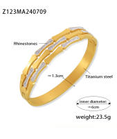 Pulsera personalizada de Maple Titanium con diseño Geométrico de Bambú empalmado, Luz minimalist y Estilo - details 3