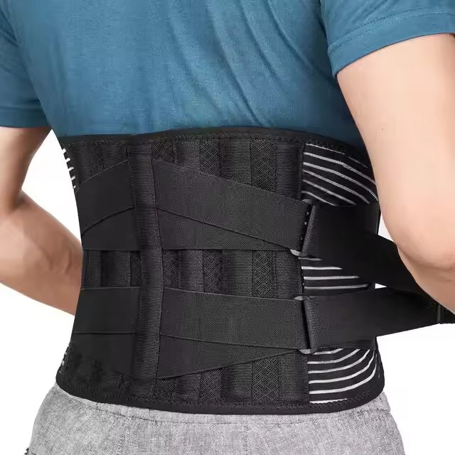 Cinturón De Soporte Lumbar Ajustable Doble Tiraje Ortopédico Corset De Espalda Alivio Del Dolor De Espalda Torsión Del Abdomen Material ABS & TPR - 1