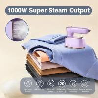 Mini plancha de vapor de mano plegable de 1000W, Suela antiadherente de Cerámica, mango giratorio de 180 °, 20S de calor, 2 en 1 portátil - details 0
