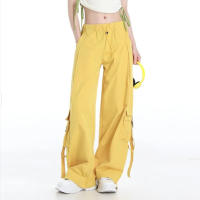 Pantalones Cargo Americanos Para Mujer Estilo Harajuku Y2K High Street Con Grandes Bolsillos Pantalones Anchos De Otoño Para Baile De Jazz Hip-Hop - details 6