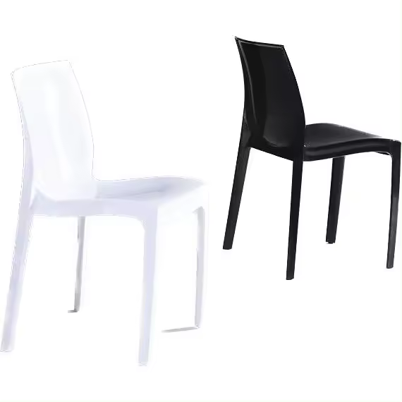 Silla ANTARTIDA, polipropileno, blanco alto brillo - 1