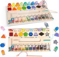 Juego De Puzzle Educativo Montessori De Madera Con Imanes Para Niños Juego De Matemáticas De Aprendizaje Color Sorting Y Formas Para Edad Infantil - details 10
