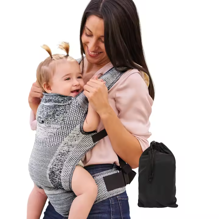 MS Kanguro Four Seasons - Portabebés elastico, fácil de usar y colocar. Ergonómico ajustable, mochila multiusos apropiada hasta 15 kg. Fuerza distribuída entre hombros y espalda - (Ideal para regalo) - 1