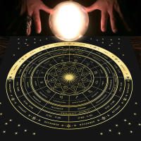 Mantel De Tela Para Cartas De Tarot 1pc Alfombra De Acrílico Para Juego De Tablero Prophecy Astrología Zodiac Altar Cloth - details 1