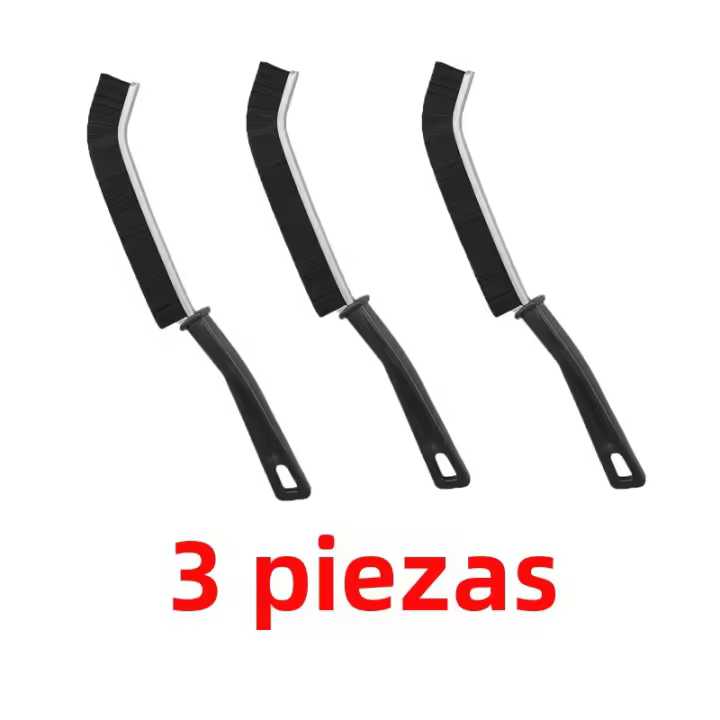 Cepillo De Limpieza Para Espacios Pequeños 6/3pcs Duradero Para Baño Y Cocina Cerdas De Acero Inoxidable Limpiador De Juntas De Azulejos - 1